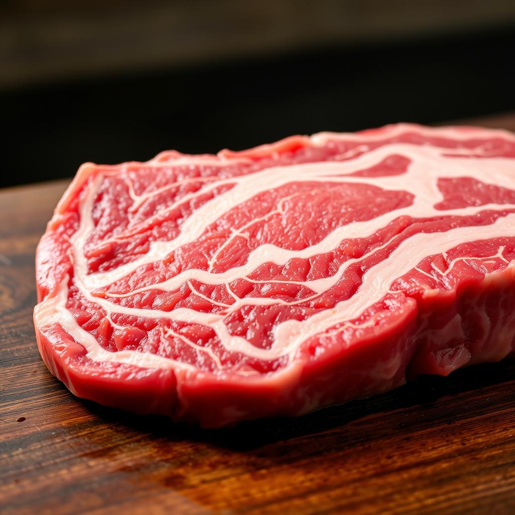 Wagyu beef marbling