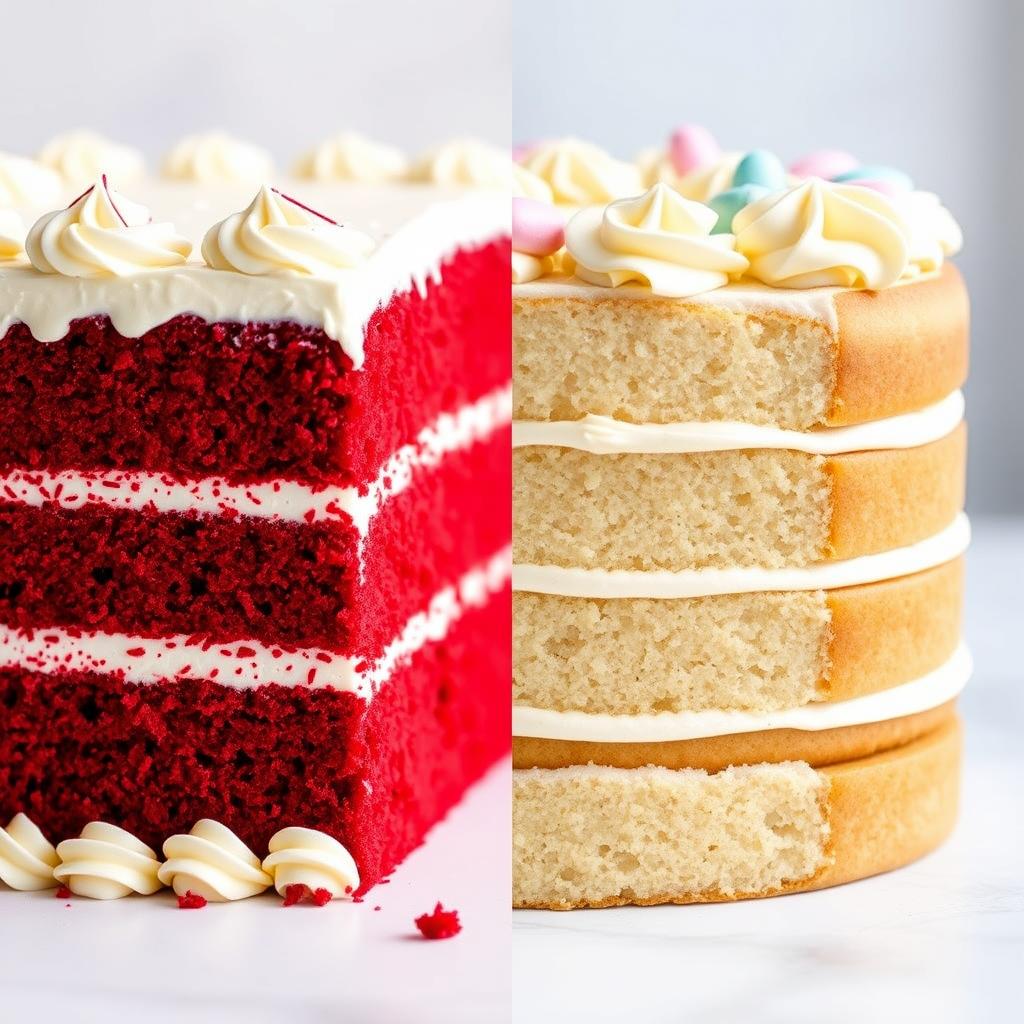 Velvet cake vs regular cake