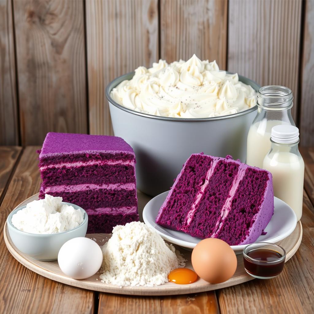 What is purple velvet cake made of?