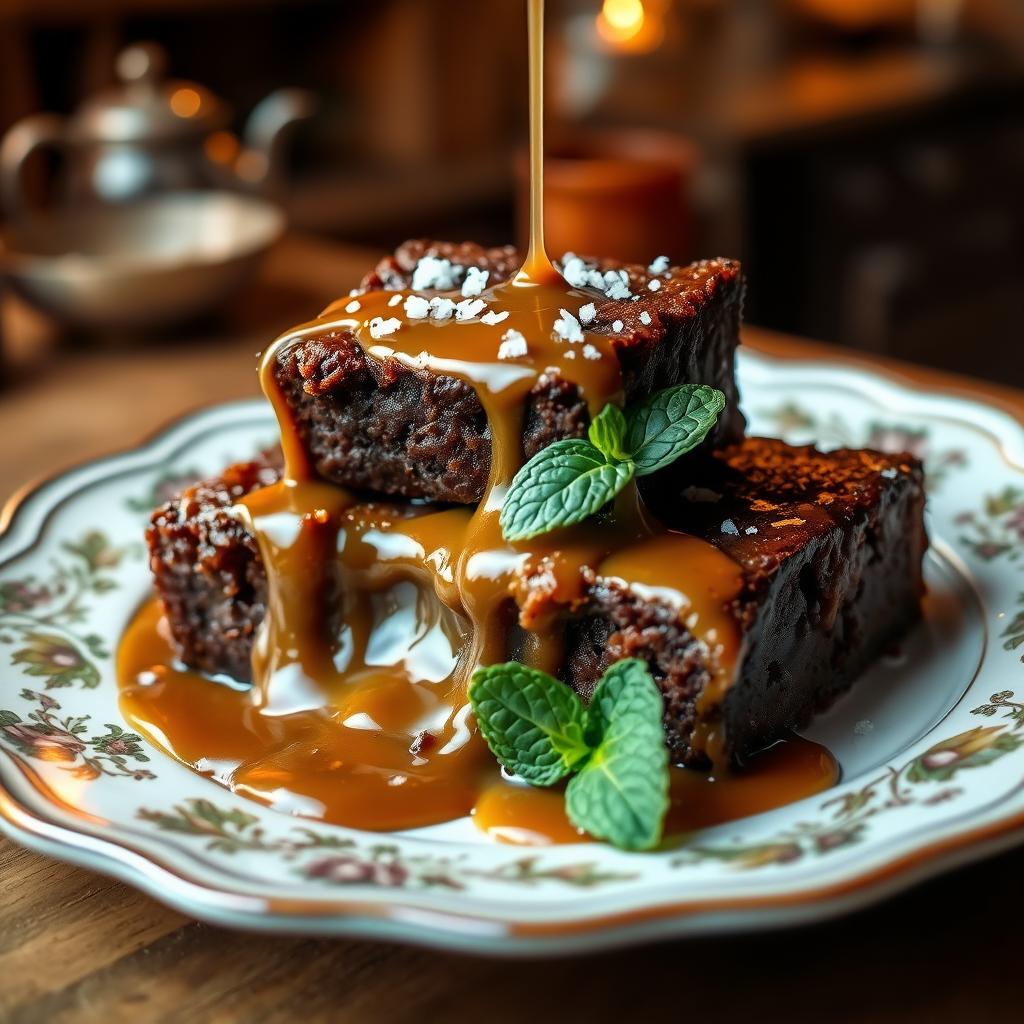 sticky toffee pudding with brownie