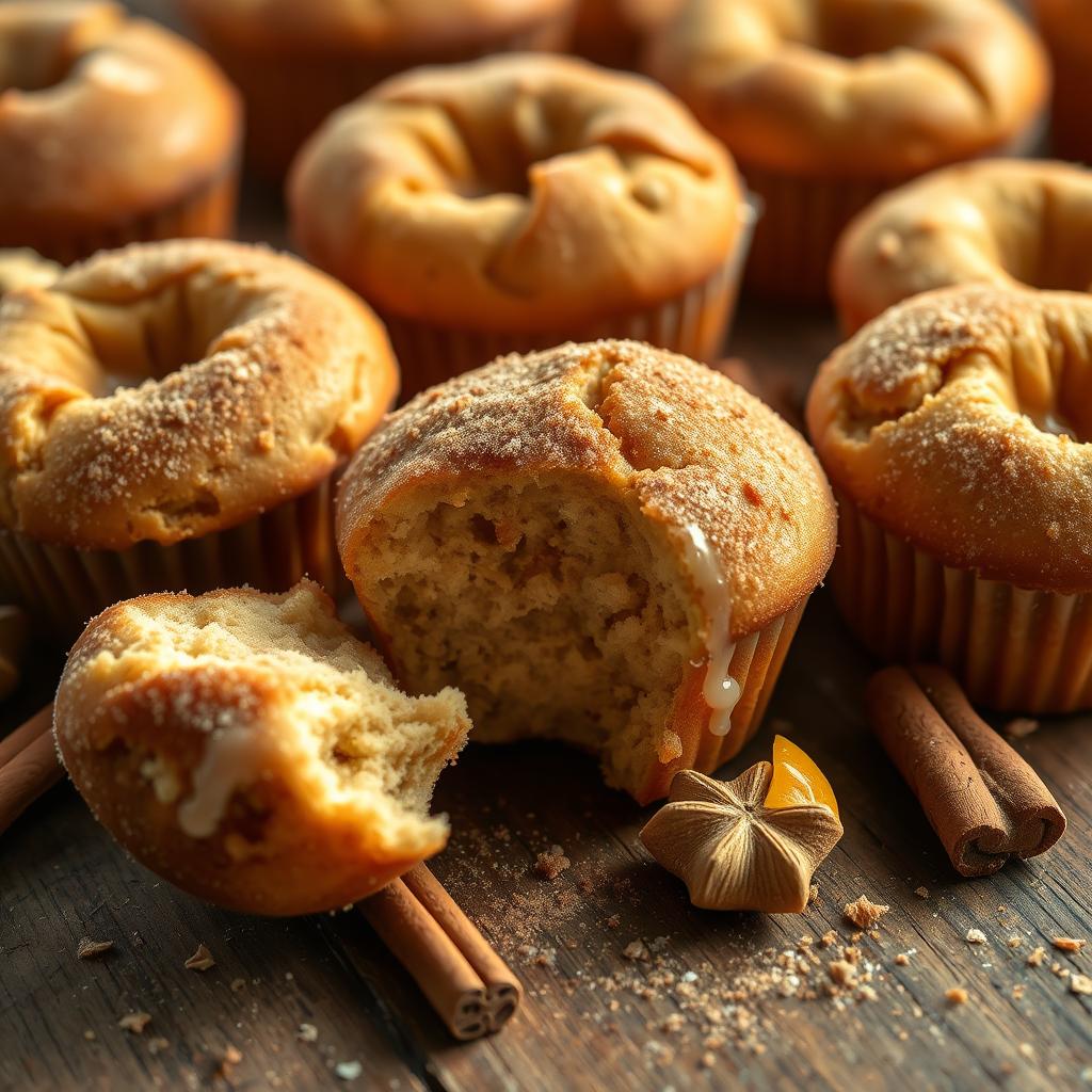 vegetarian cinnamon sugar donut muffins